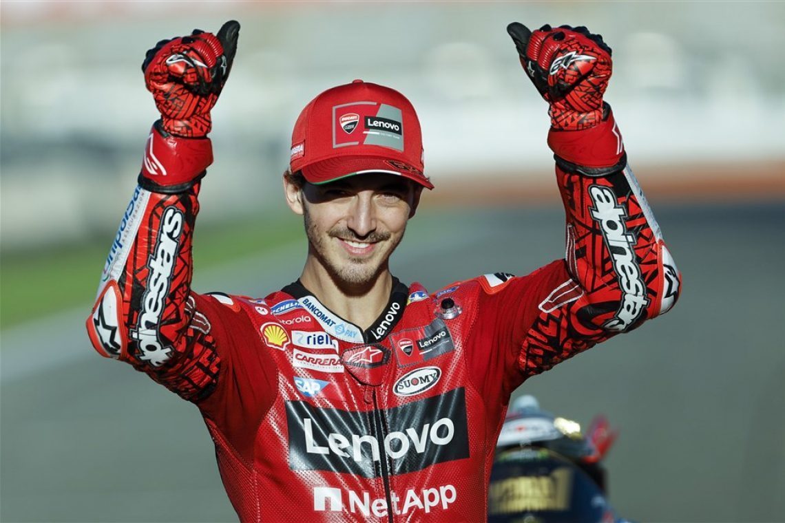 Francesco Bagnaia svetovni prvak razreda motoGP v sezoni 2022