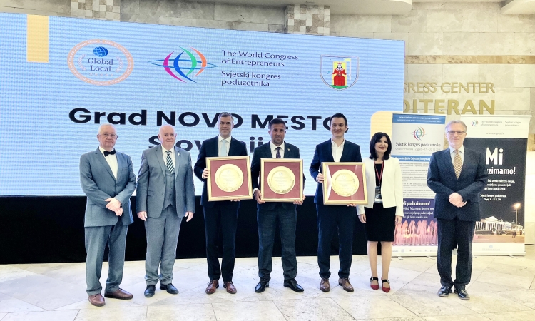 Novo mesto prejelo mednarodno nagrado za spodbujanje poslovnega okolja
