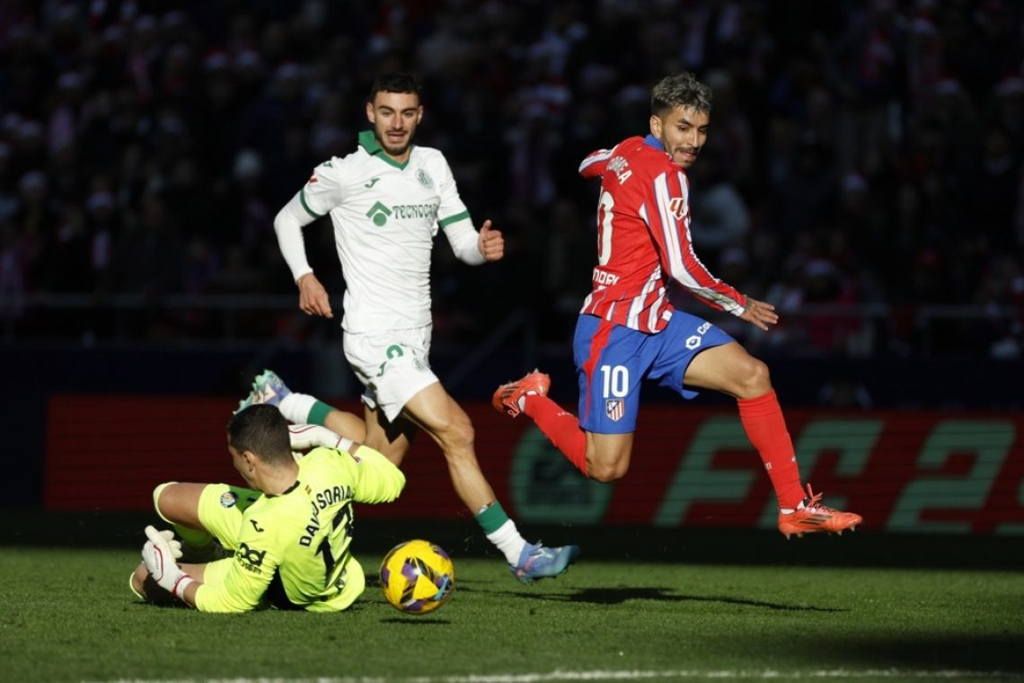 Oblakov Atletico z minimalno zmago na drugo mesto pred Real