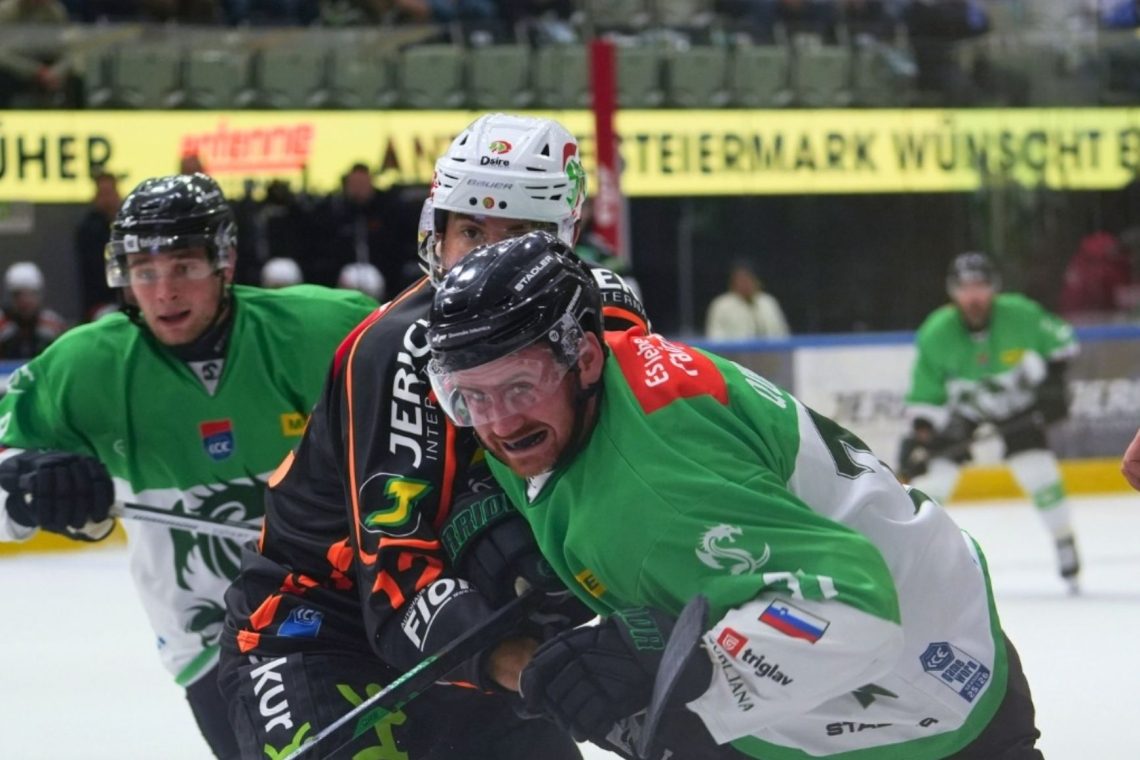  Hokejisti Olimpije Ljubljane so po podaljšku premagali Graz99ers s 4:3  