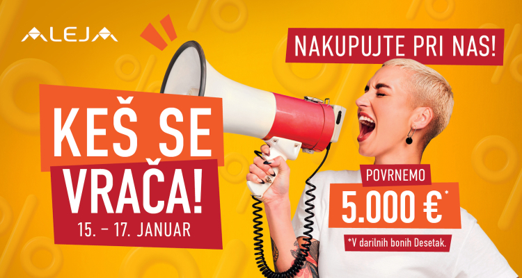 V ALEJI in Cityparku bodo podelili za 10.000 evrov darilnih bonov